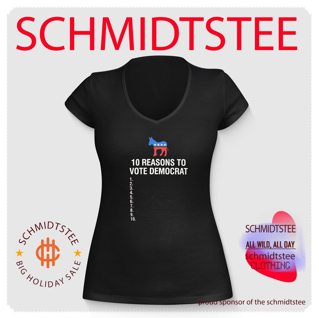 10 Reasons to Vote Democrat Donkey Political shirt