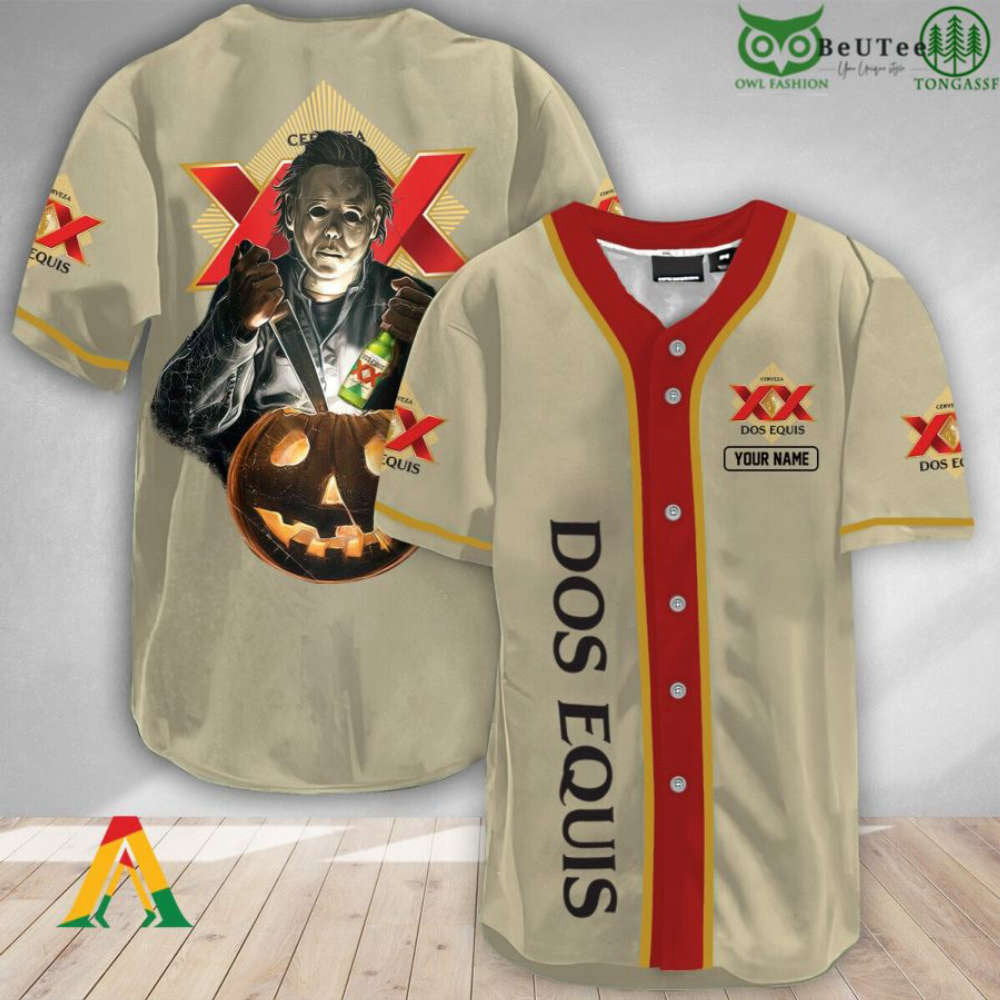 Spooky Personalized Michael Myers Halloween Baseball Jersey Shirt - Aopprinter