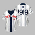 2025 Tigers Black in Baseball Jersey Giveaway 1919 - Grishko.com