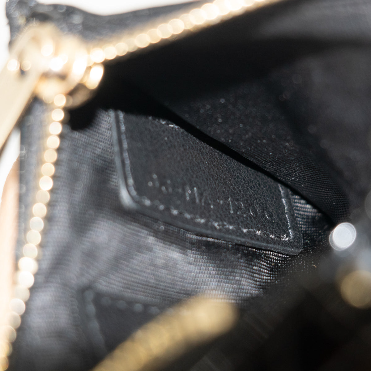 Christian Dior Black Cannage Patent Leather Coin Case #2274