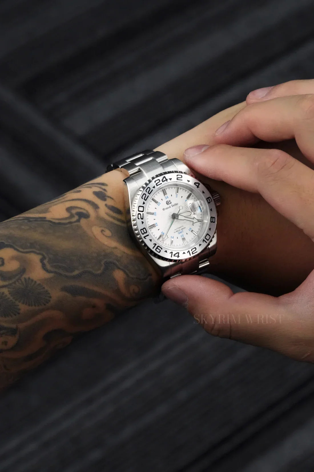 Mod GMT-Master II GS Silver White