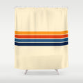 Classic Retro Stripes II Shower Curtain Gallery Image 1