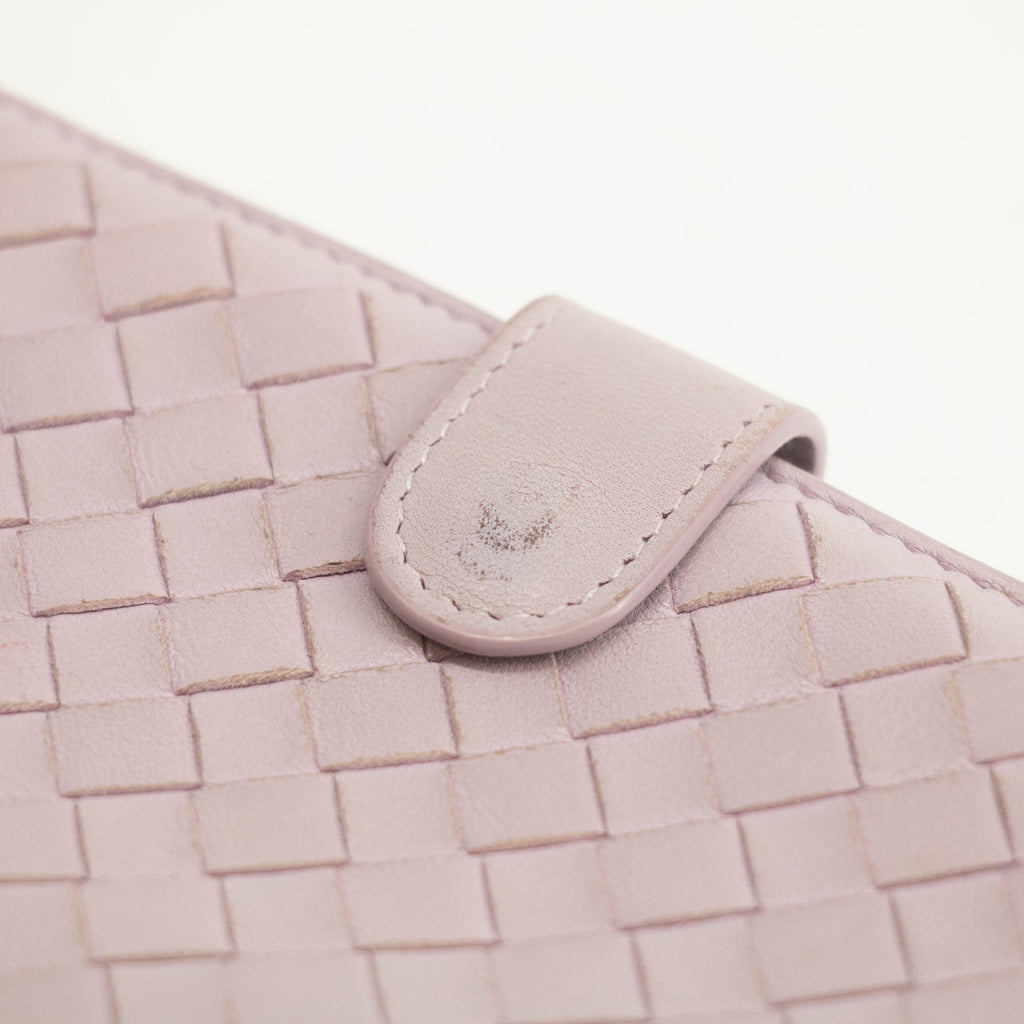 Bottega Veneta Pink Quilted Bifold Long Wallet #3999