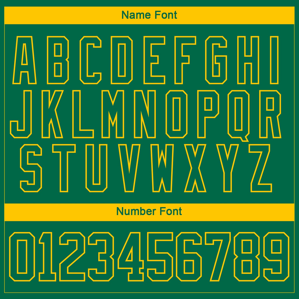Custom Kelly Green Yellow-White 3D Splash Hockey Lace Neck Jersey