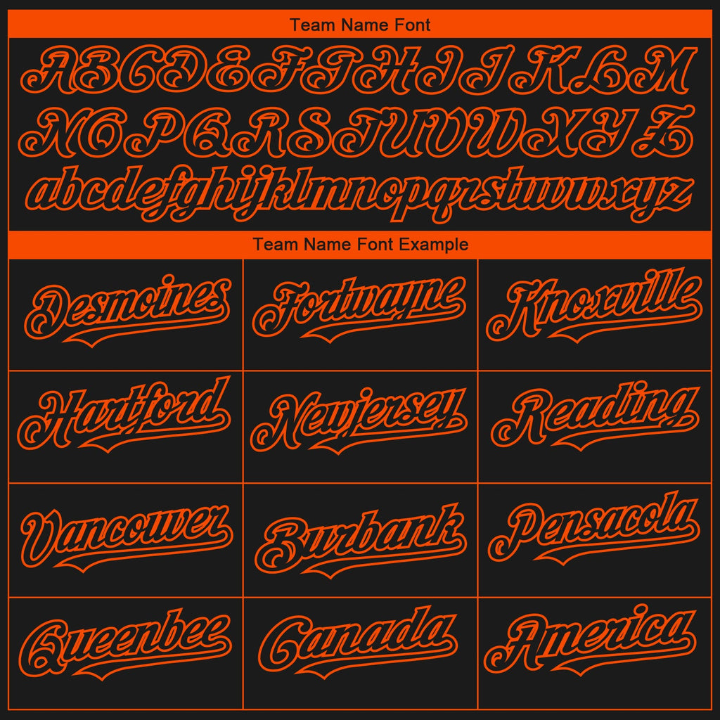 Custom Black Orange 3D Philadelphia City Edition Fade Fashion Authentic Baseball Jersey
