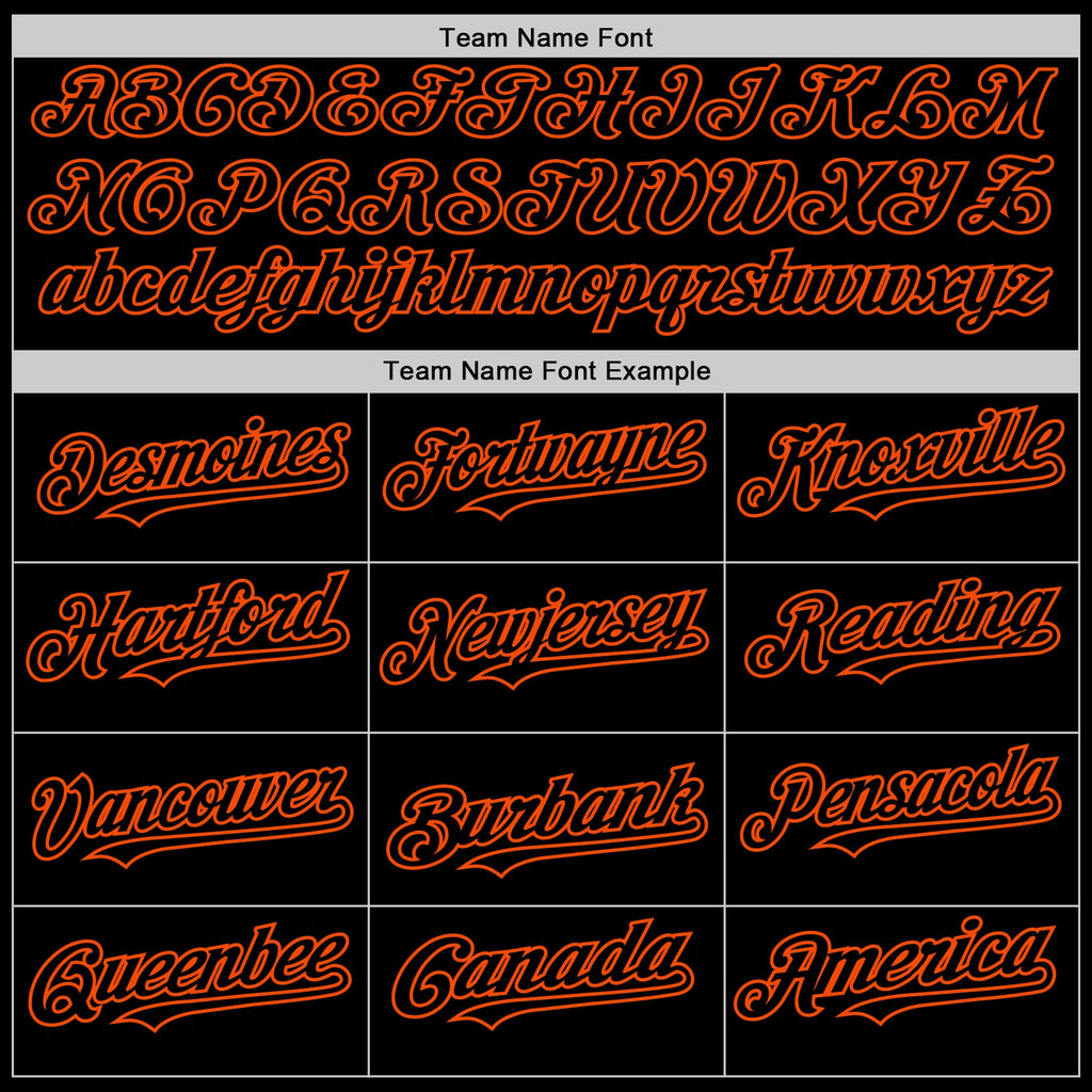 Custom Black Orange Line Authentic Baseball Jersey