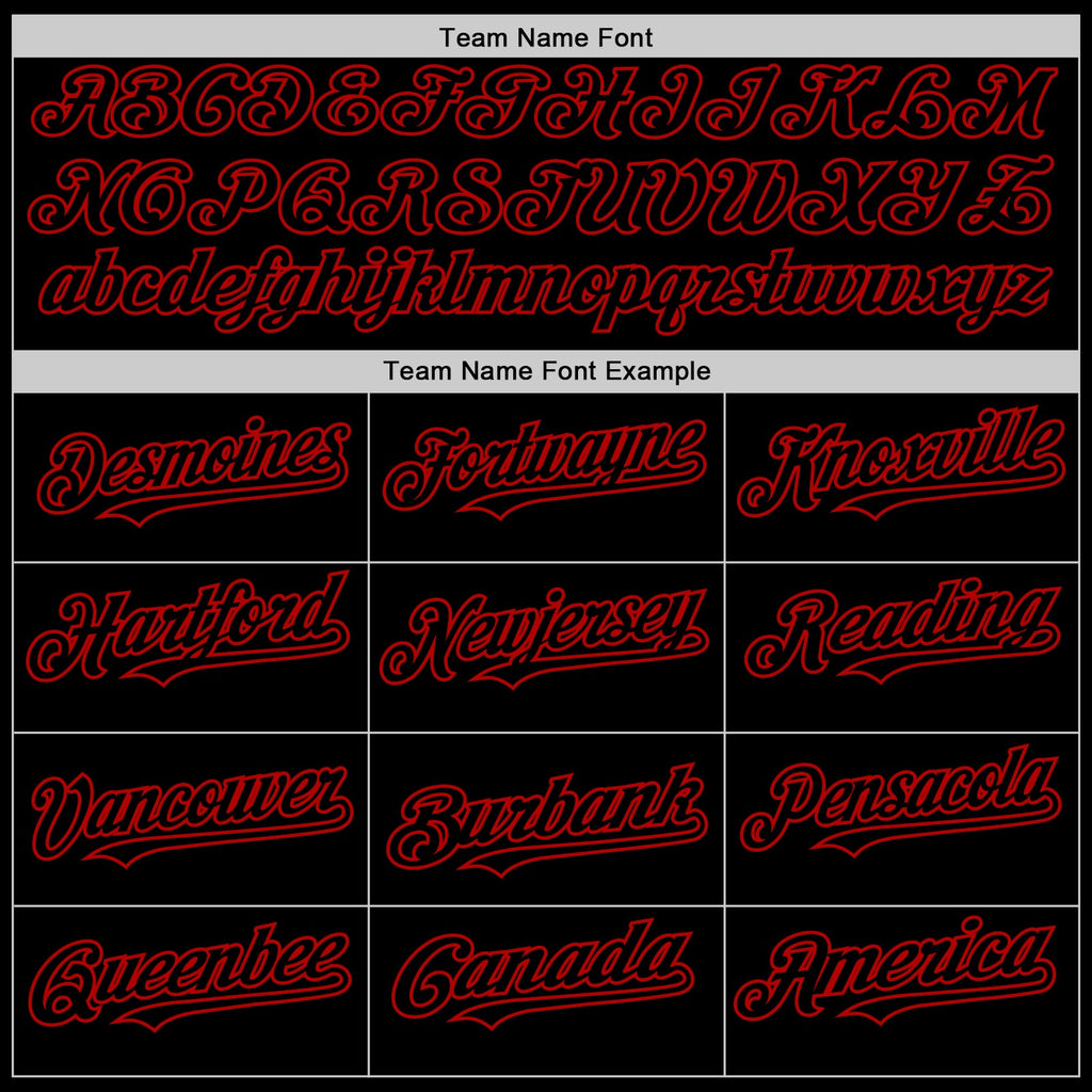Custom Black Red 3D Skull Fashion Authentic Baseball Jersey