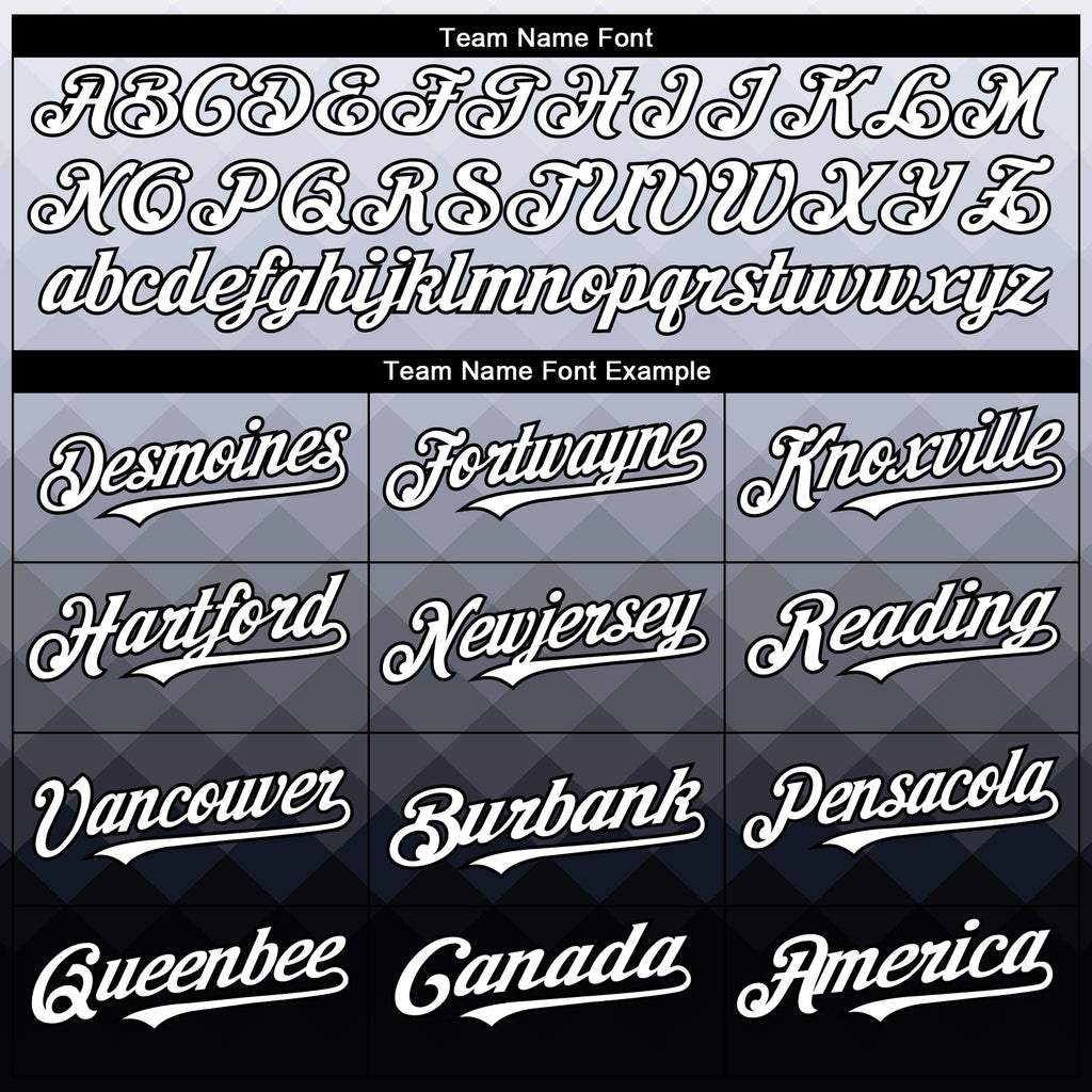 Custom Gray White-Black 3D Pattern Design Gradient Square Shape Authentic Baseball Jersey