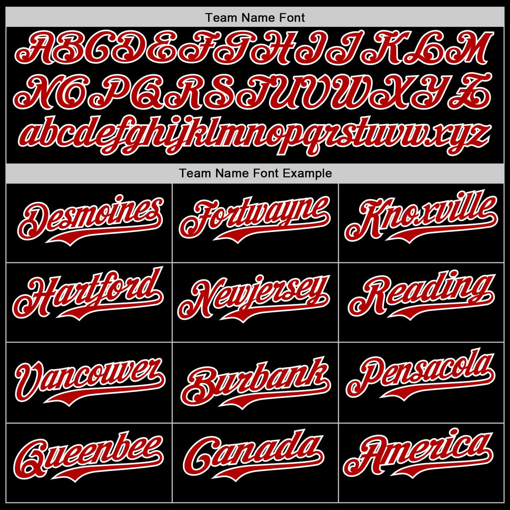 Custom Black Red-White 3D Revzzz Da Revzzz Authentic Baseball Jersey