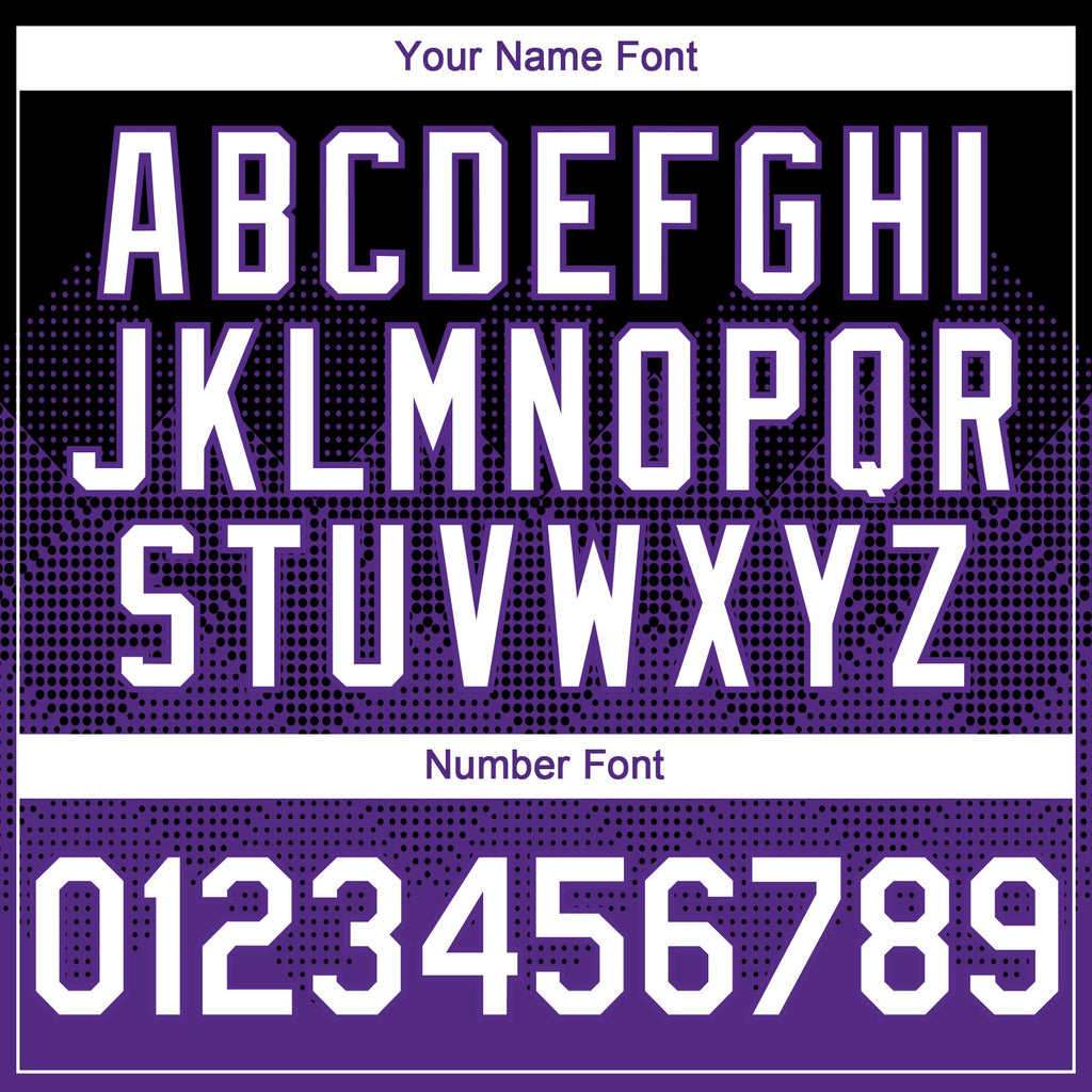 Custom Black White-Purple 3D Gradient Square Shape Authentic Baseball Jersey