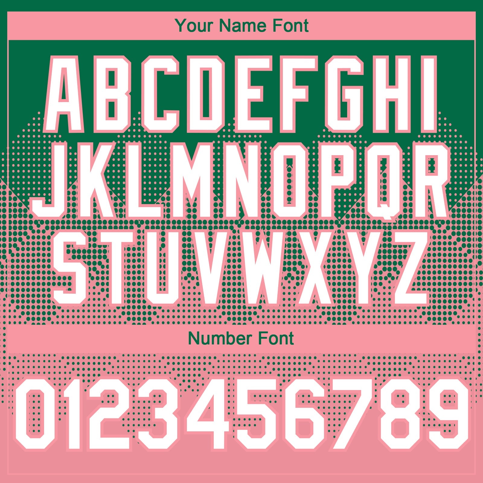 Custom Kelly Green White-Medium Pink 3D Gradient Square Shape Authentic Baseball Jersey