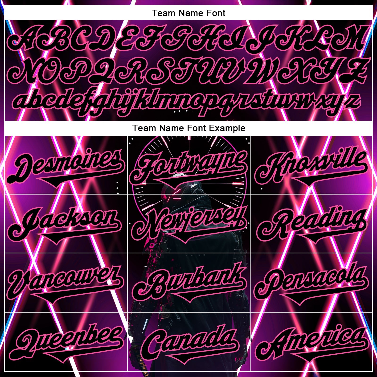 Custom Blue Black-Pink 3D Pattern Design Outer Space Light Swords Authentic Baseball Jersey
