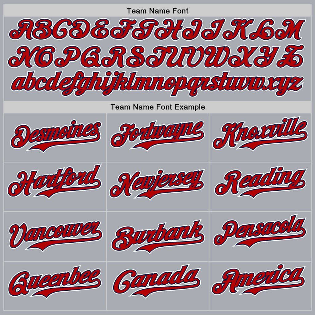Custom Gray Red Black Navy-White 3D Urban City Edition Sports Authentic Baseball Jersey