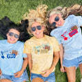 Gingham Bow Football Collage Dtf Graphic Tee
