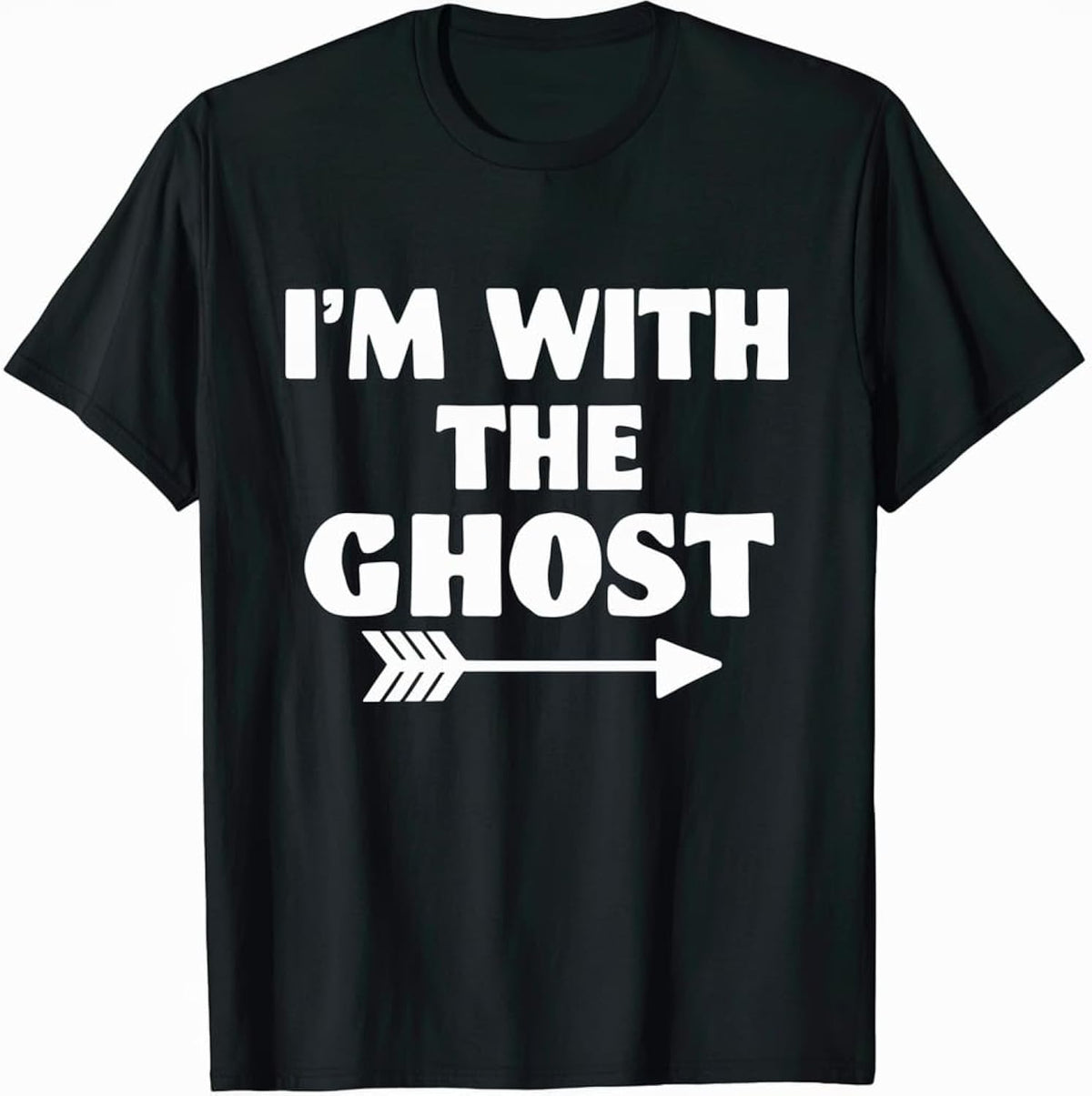 I'm with The Ghost Cute Halloween Matching Couple T-Shirt