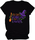 Halloween Teacher Shirts Women You Can't Scare Me I'm a Teacher Graphic Tshirt Funny Fall Halloween Short Sleeve Top
