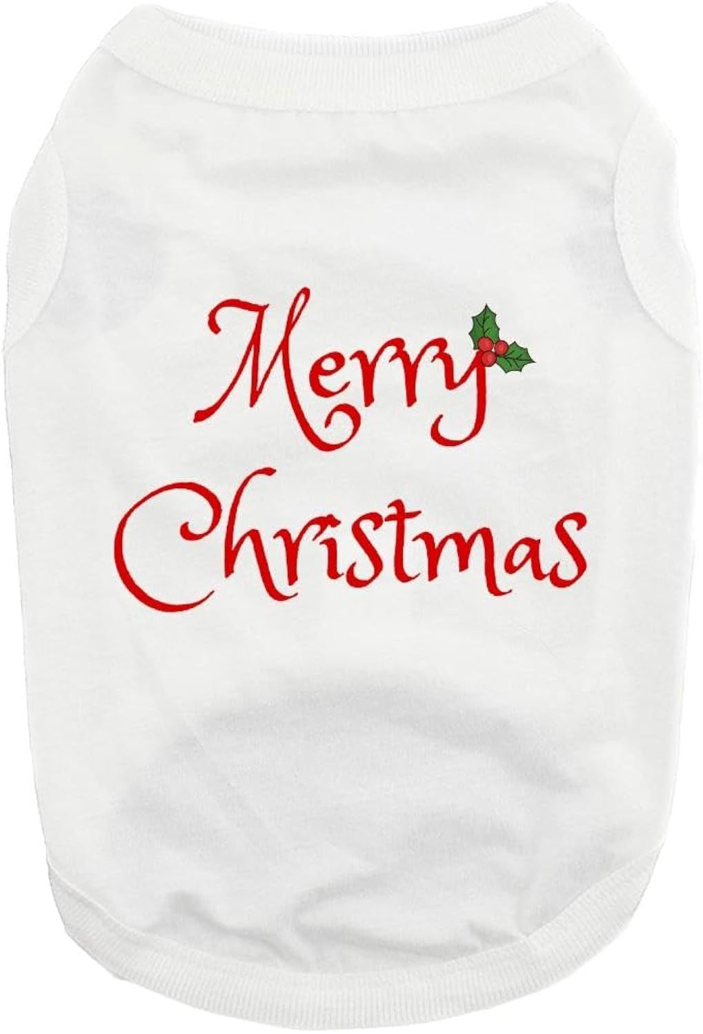 Merry Christmas Dog Shirt - White (Medium)