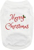 Merry Christmas Dog Shirt - White (Medium)
