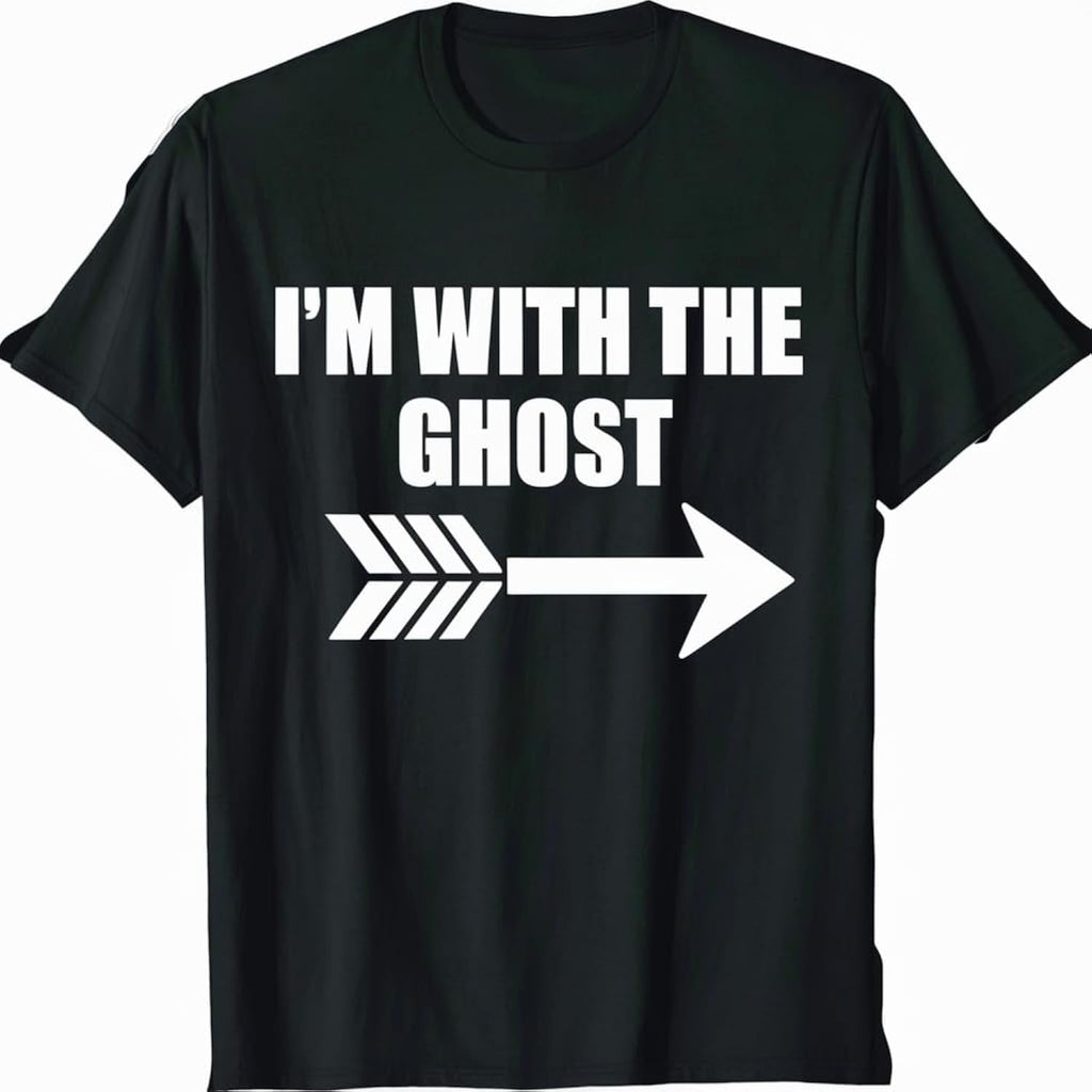 Halloween Couple I'm with The Ghost Spooky Matching T-Shirt