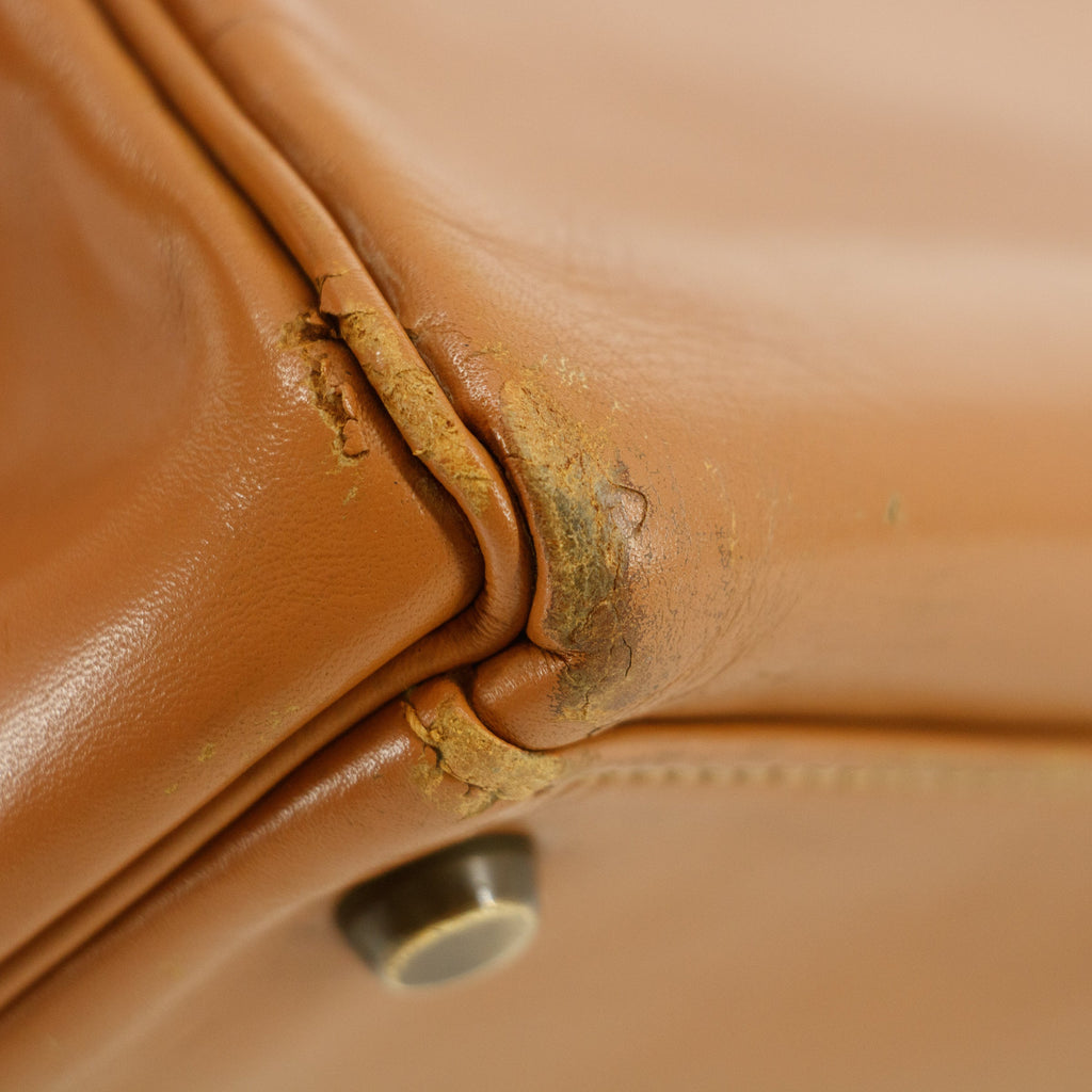 Hermes Kelly 32 Boxcalf Brown Handbag Year 1986 #5775