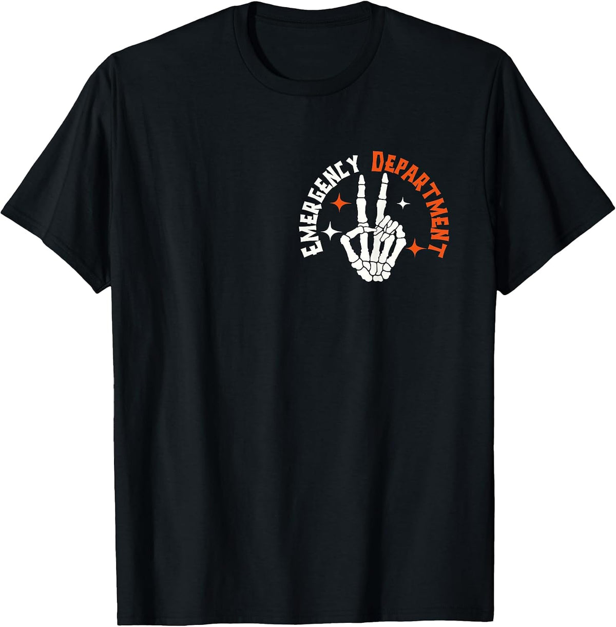 Emergency Department 2 Sided Halloween ER Nurse Skeleton T-Shirt