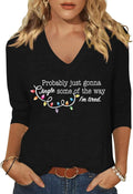 Womens Christmas V Neck Shirt Xmas Holiday Graphic Tee