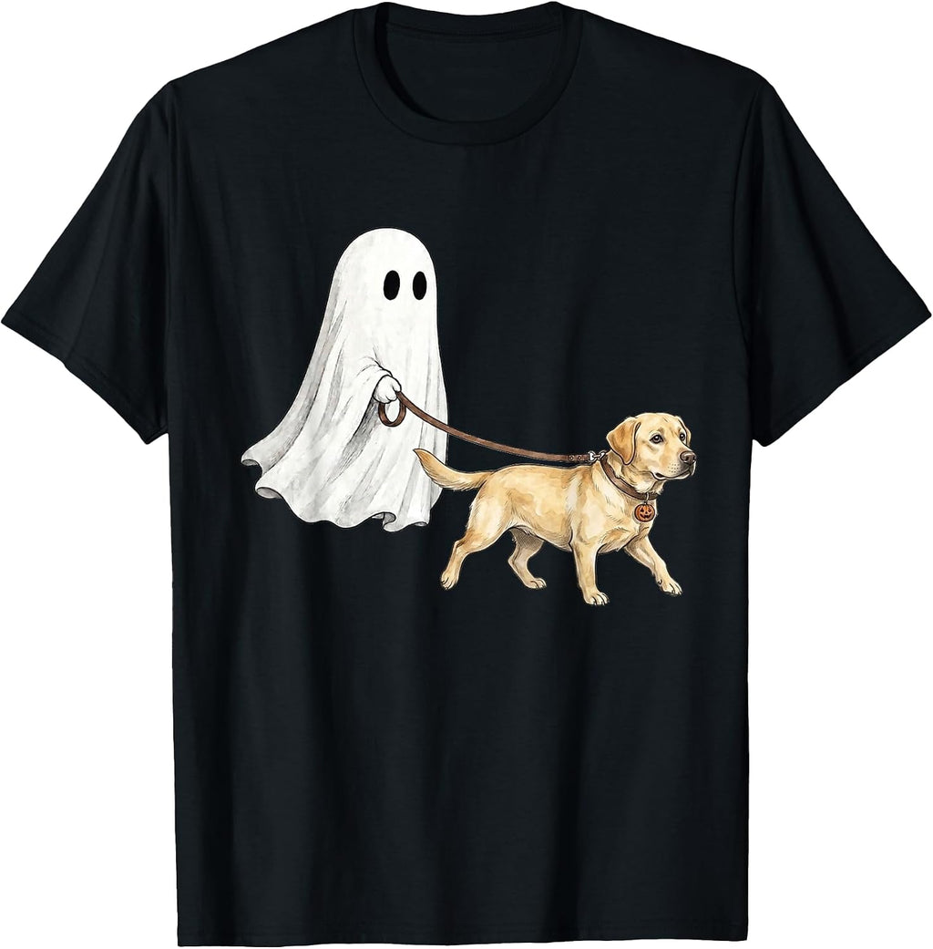 Ghost Walking Dog Ghost Labrador Retriever Halloween Costume T-Shirt