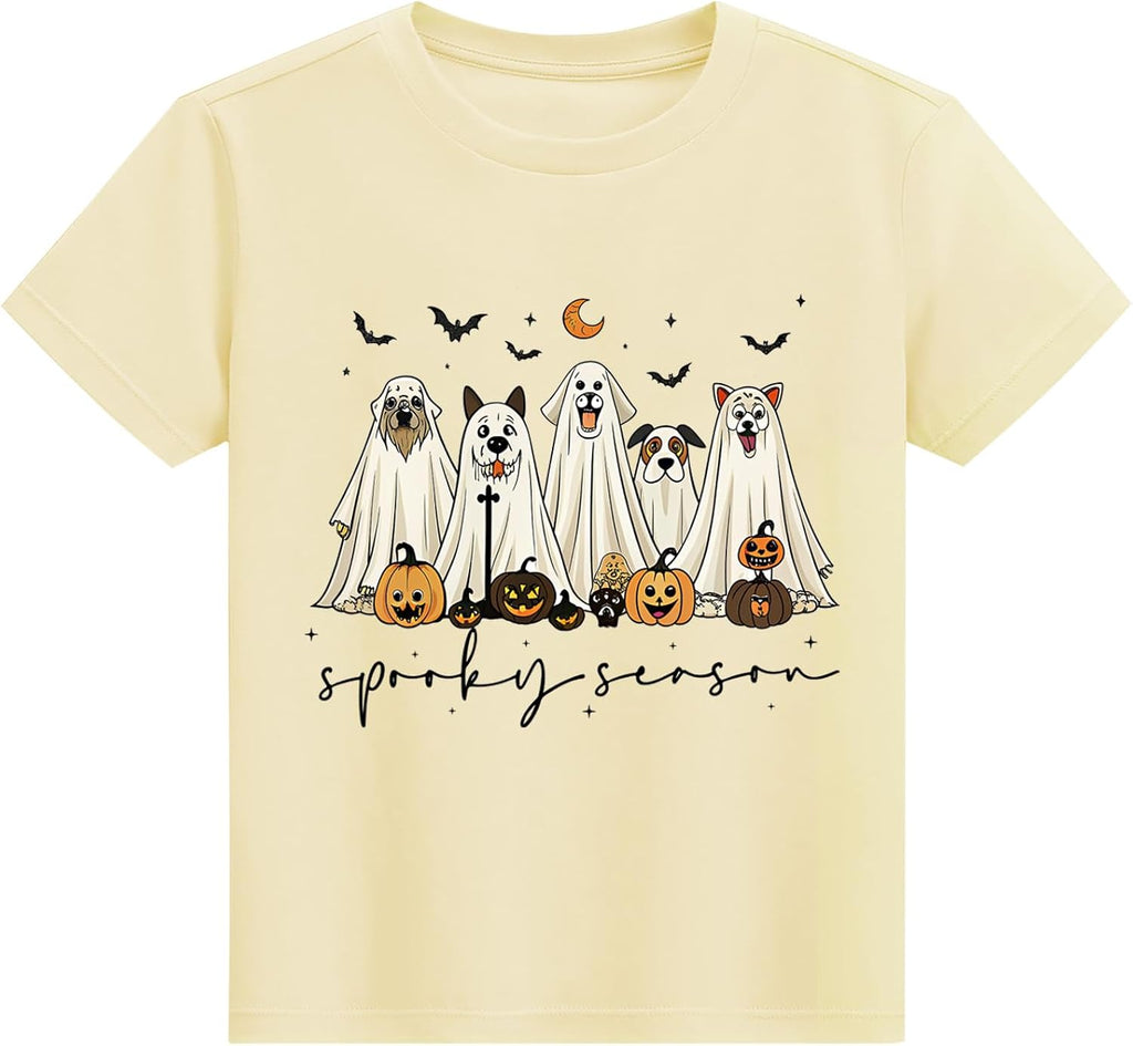Toddler Boys Halloween T-Shirt Get in Loser We're Going Haunting Tee Shirt for Kids Short Sleeve Fall Tops Ages 2-7