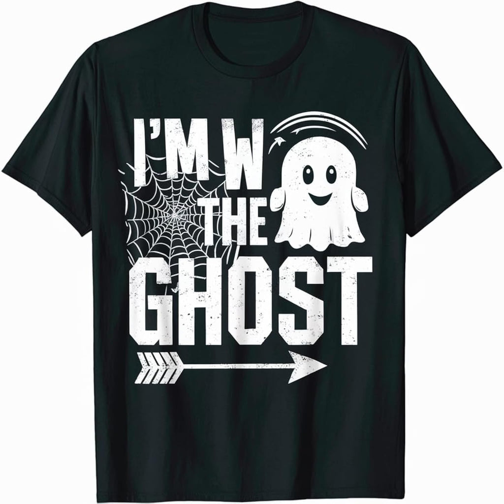 I'm with The Ghost Funny Halloween Couple Matching T-Shirt