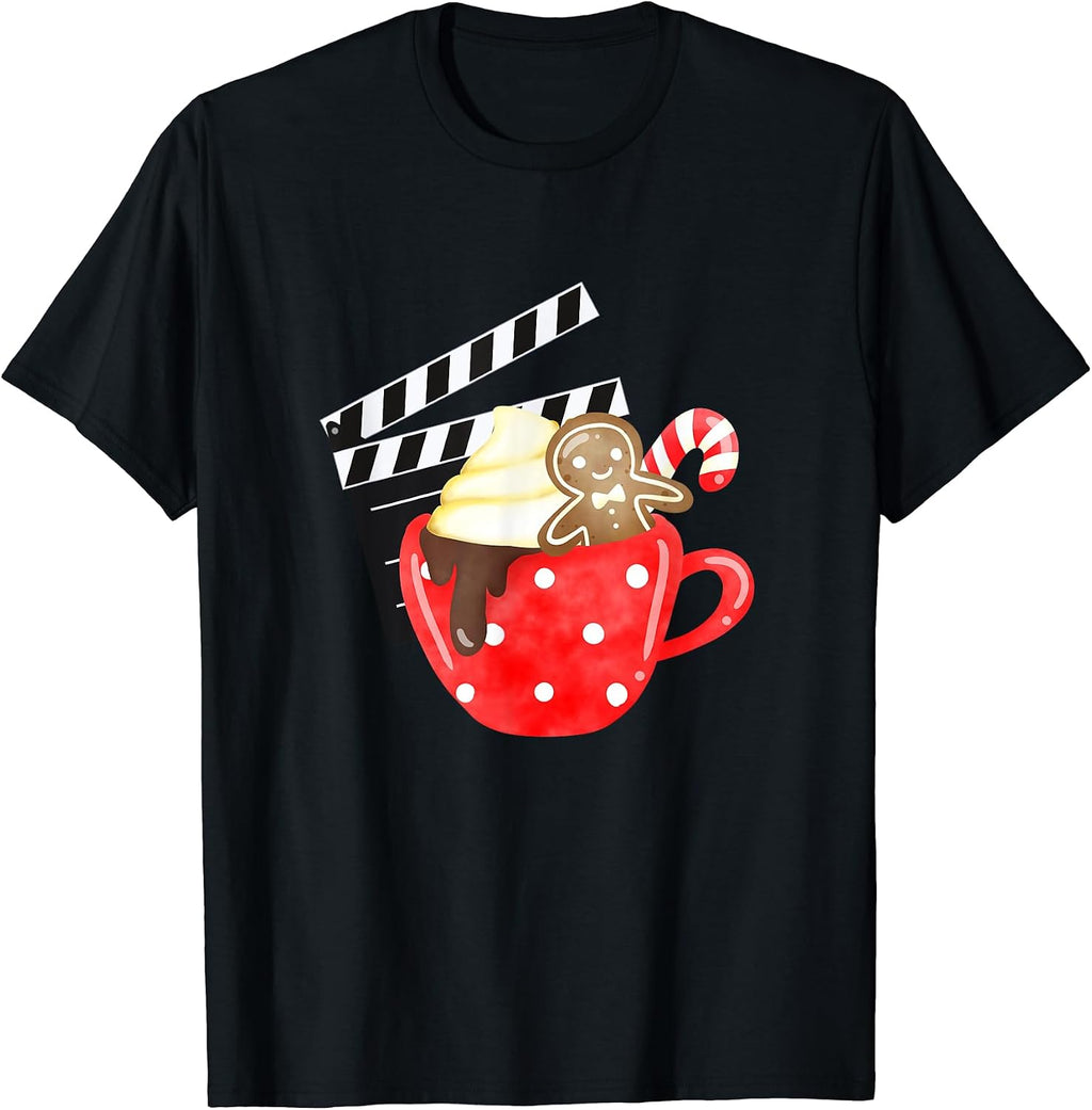 Christmas movie watching with hot chocolate