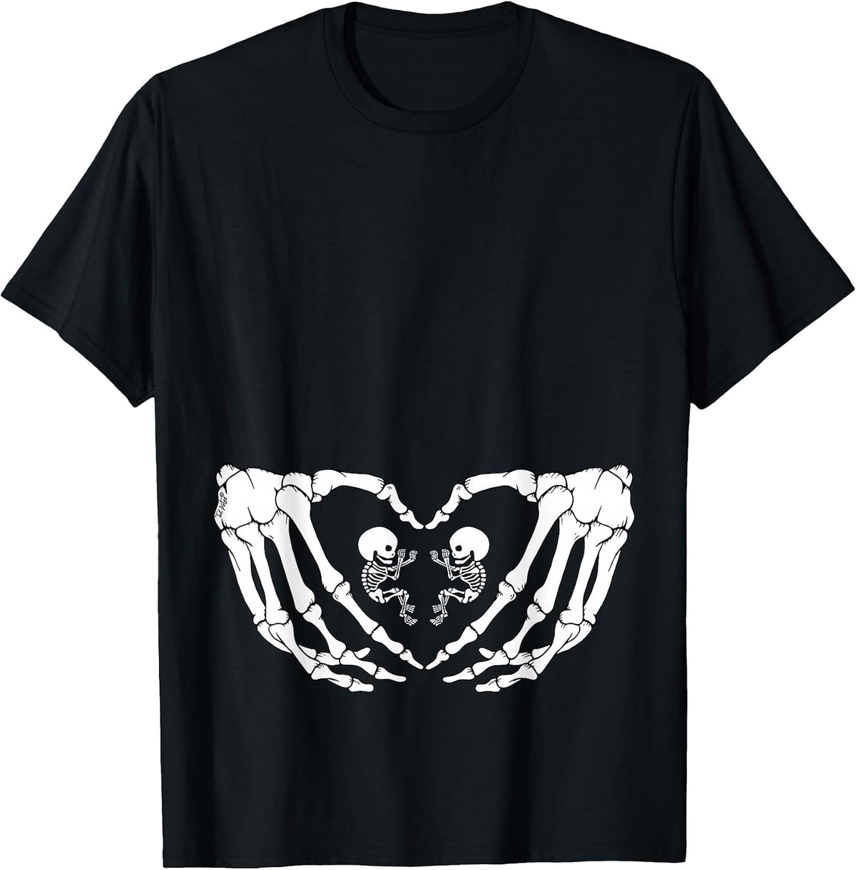 Halloween Pregnancy Expecting Twins Babies Design T-Shirt