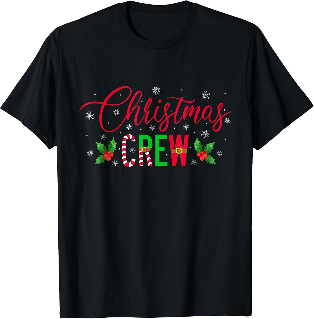 Christmas Crew Matching Family Men Women Kids Lights Xmas T-Shirt