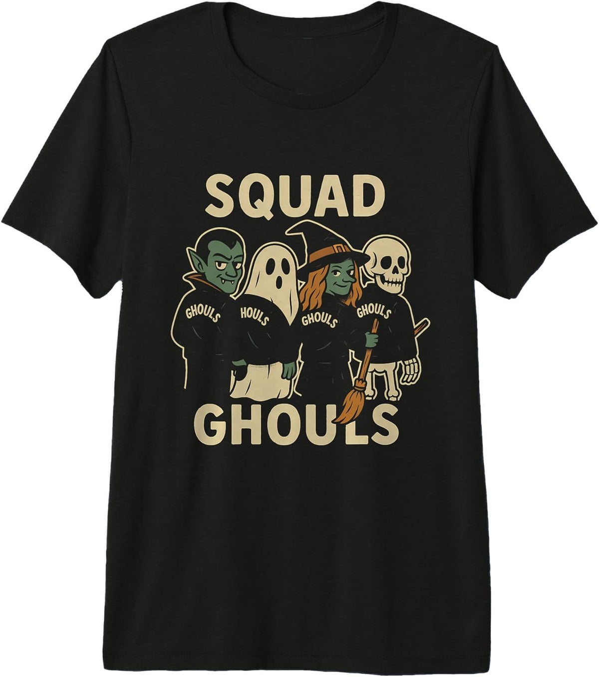 Ghoulish Squad Halloween Fun Premium Tri-Blend T-Shirt