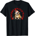 Merry Woofmas with Christmas Bulldog Dog T-Shirt