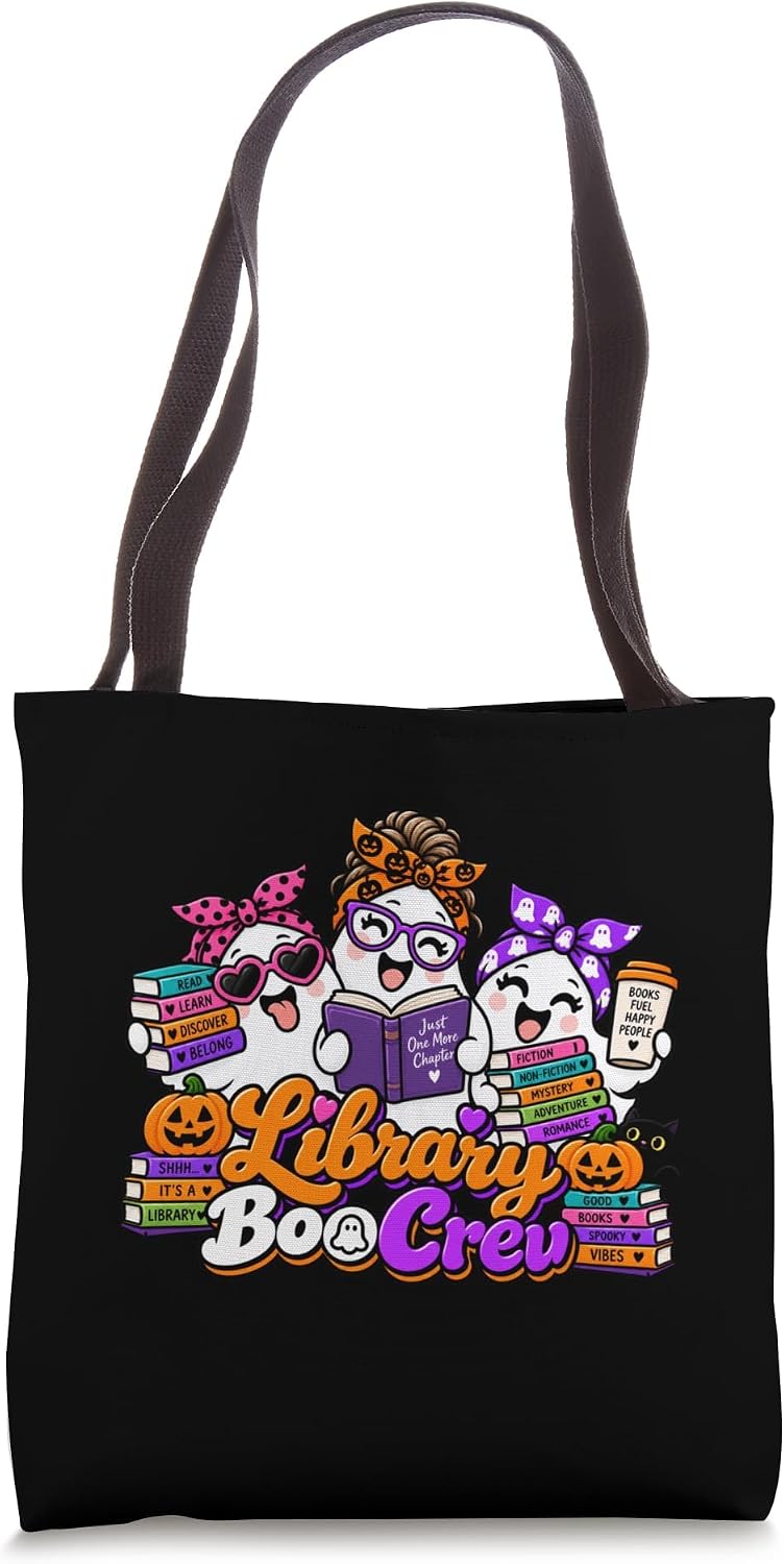 Library Boo Crew Matching Halloween Tote Bag