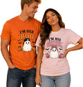 Halloween Couple Costume I'm Her Boo I'm His Ghoul Spooky Matching T-Shirts