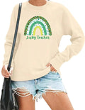 Teacher St Patricks Day Sweatshirt Women One Lucky Teacher Pullover Lucky Clover Graphic Long Sleeve Tops