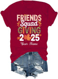 Friendsgiving Shirts Friends Squad Giving 2025 Shirt Festive Friend Group Casual Tee