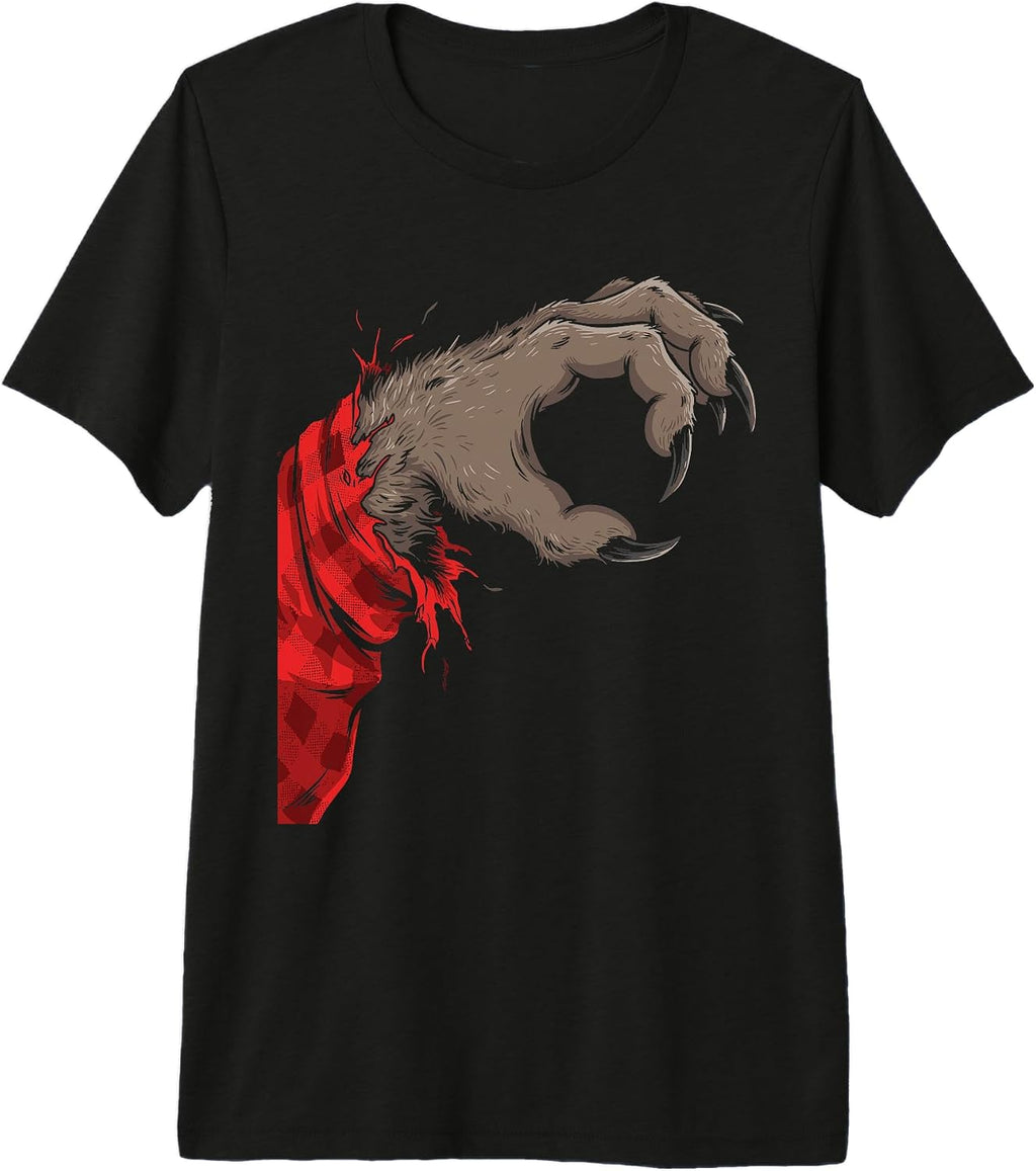 Werewolf Hands Half Heart Right Couple Halloween Costume Premium Tri-Blend T-Shirt