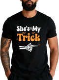 She's My Trick He's My Treat Shirt Halloween Couple Tee
