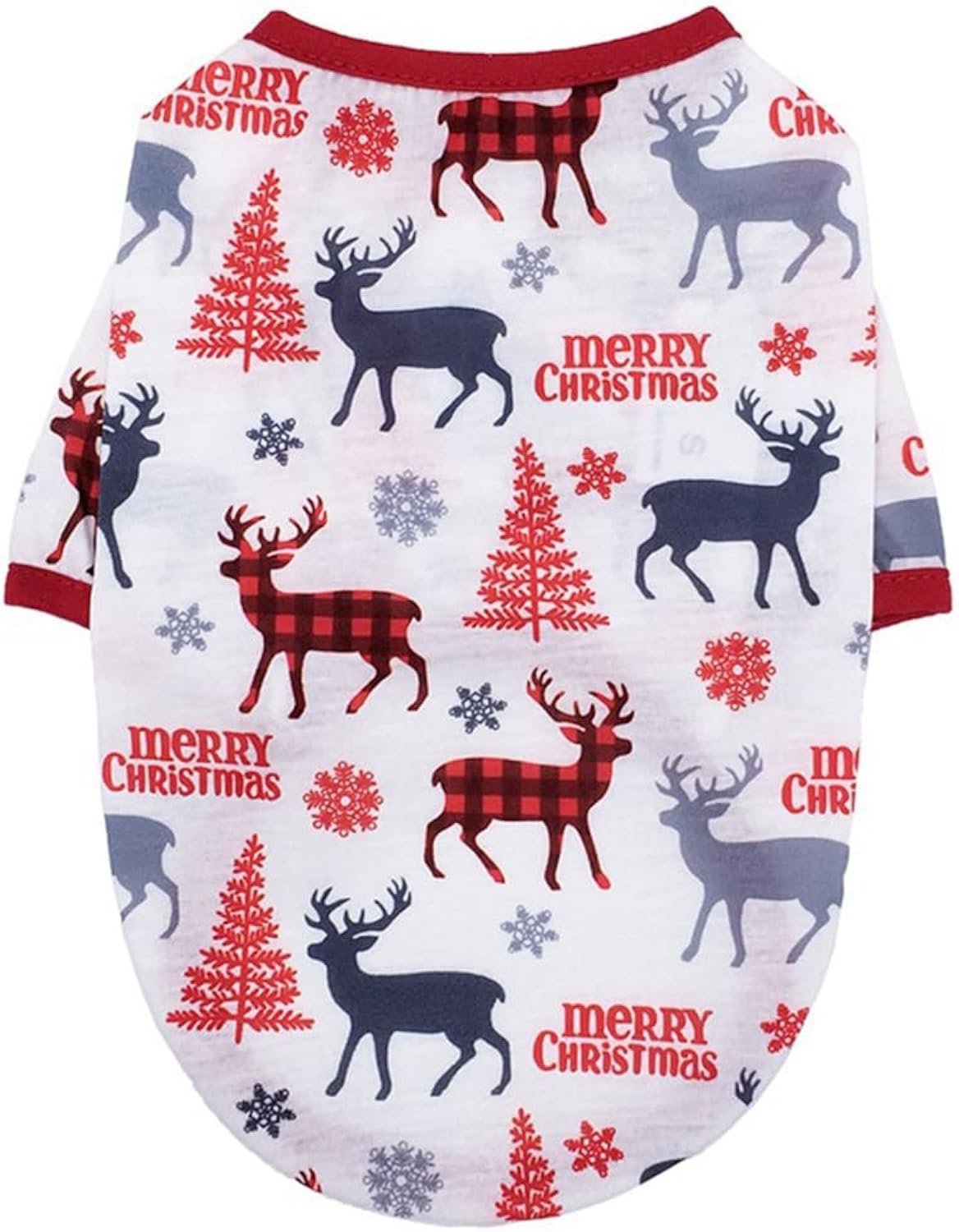 Printed Pet T-Shirt, Easy to Wear Puppy, Merry Christmas S