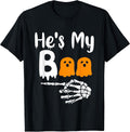 She's My Boo Matching Halloween Pajama Couples He's My Boo T-Shirt