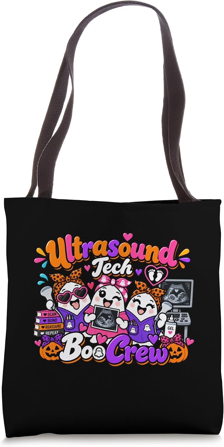 Ultrasound Tech Boo Crew Matching Halloween Tote Bag