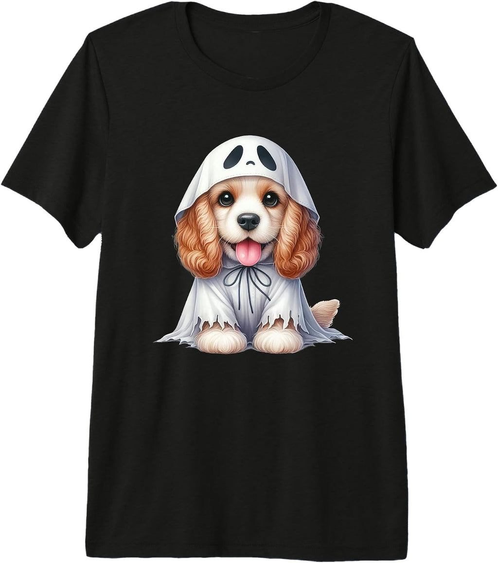 Halloween costume funny ghost dog Premium Tri-blend T-Shirt