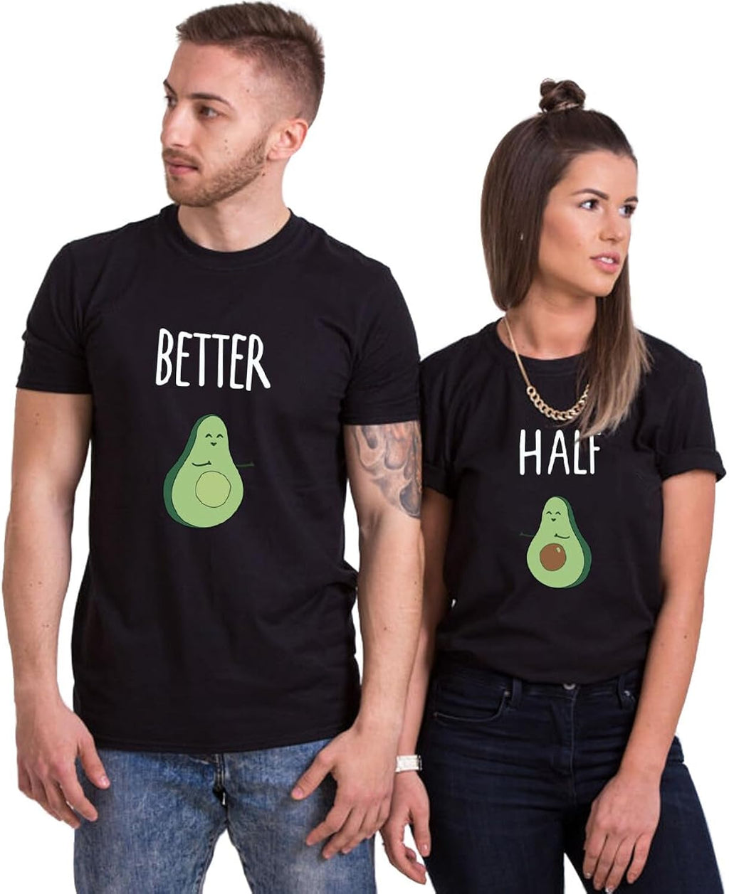 Couple Shirt for Him&Her Funny Couple T-Shirt Better&Half Summer 1 Piece