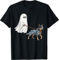 Ghost Walking Dog Ghost Blue Heeler Halloween Costume T-Shirt
