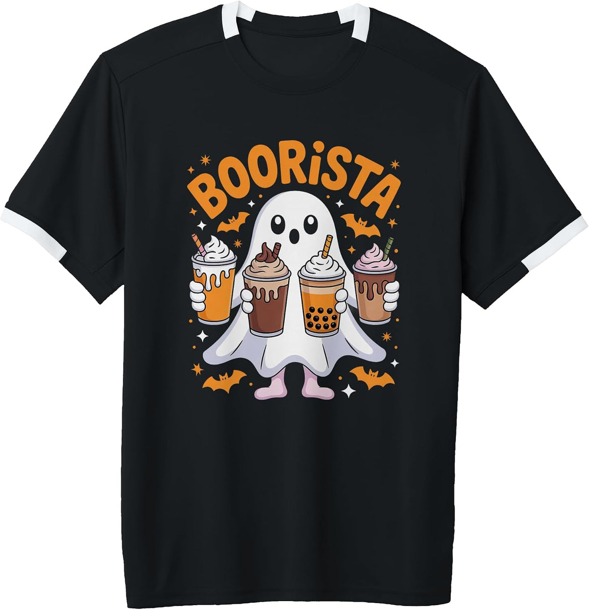 Boorista Funny Boo Ghost Caffeine Drinker Halloween Coffee Adult & Youth Soccer Jersey
