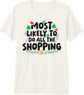 Most Likely to Do All The Shopping Family Matching Christmas Premium Tri-Blend T-Shirt