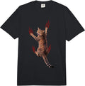 Fierce Cat with Claws Funny Halloween Cat Mom Dad Comfort Colors Adult Heavyweight T-Shirt