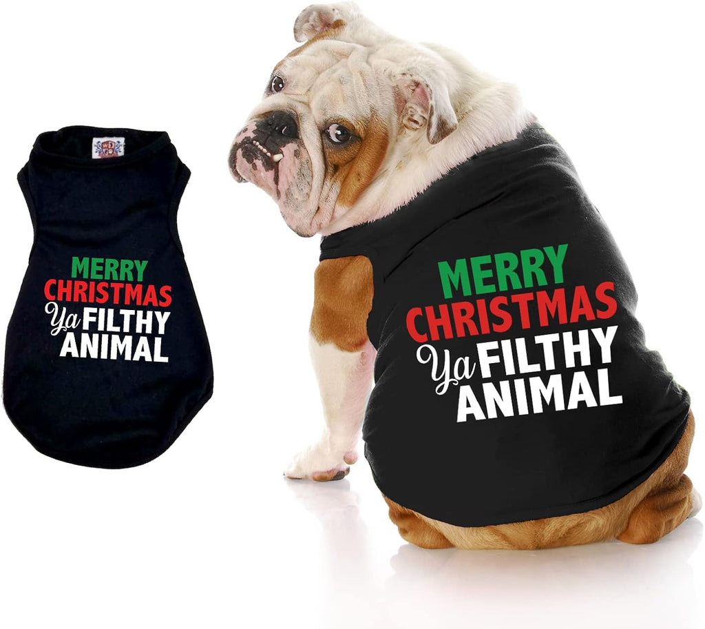 Merry Christmas Dog Shirt - Machine Washable, Fits Small to Large Dogs, XXS-2-4 lbs